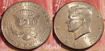 США 50 центов 2013 года P, KM# A202b, UNC, 261-008