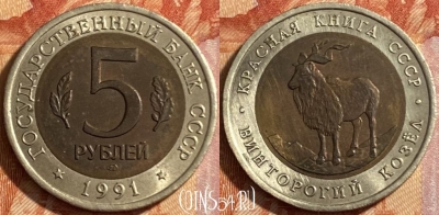 СССР 5 рублей 1991 года, Y# 281, 469-001