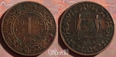 Суринам 1 цент 1962 года, KM# 11, 203f-120