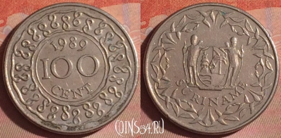 Суринам 100 центов 1989 года, KM# 23, 054i-037
