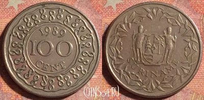 Суринам 100 центов 1989 года, KM# 23, 149i-026