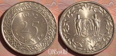 Суринам 25 центов 1962 года, KM# 14, 118b-125