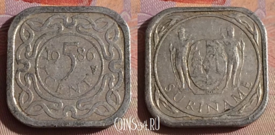 Суринам 5 центов 1986 года, KM# 12a, 332-044