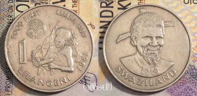 Свазиленд 1 лилангени 1981 года, KM# 32, 162-078