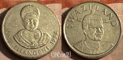 Свазиленд 1 лилангени 1998 года, KM# 45, s165t-014 ♛