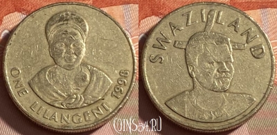 Свазиленд 1 лилангени 1998 года, KM# 45, 489р-054