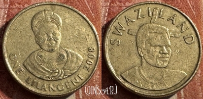 Свазиленд 1 лилангени 2008 года, KM# 45, 476s-114