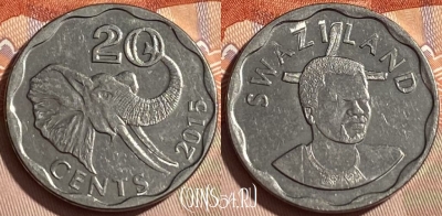 Свазиленд 20 центов 2015 года, 464q-099