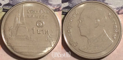 Таиланд 1 бат 2011 года (๒๕๕๔), Y# 443, a058-099