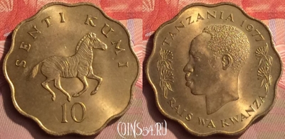 Танзания 10 сенти 1977 года, КМ# 11, 425-008