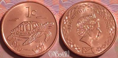 Токелау 1 цент 2017 года, UNC, 376j-098