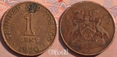 Тринидад и Тобаго 1 цент 1970 года, KM# 1, 125b-089