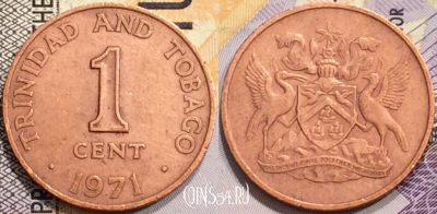 Тринидад и Тобаго 1 цент 1971 года, KM 1, 140-007