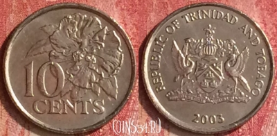 Тринидад и Тобаго 10 центов 2003 года, KM# 31, 332n-023