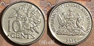 Тринидад и Тобаго 10 центов 2015 г., KM# 31, s440s-105