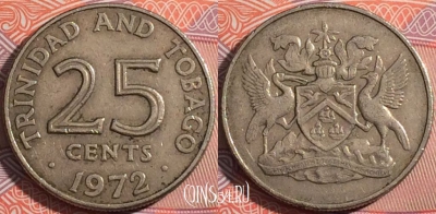 Тринидад и Тобаго 25 центов 1972 года, KM# 4, a072-057