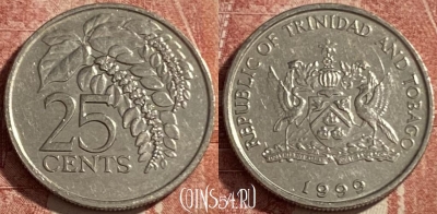 Тринидад и Тобаго 25 центов 1999 года, KM# 32, 485р-078