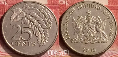 Тринидад и Тобаго 25 центов 2005 года, KM# 32, 274m-131