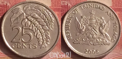 Тринидад и Тобаго 25 центов 2006 года, KM# 32, 187m-122
