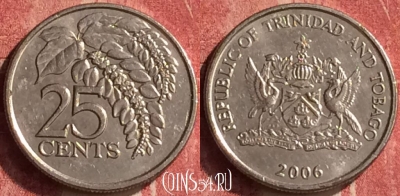 Тринидад и Тобаго 25 центов 2006 года, KM# 32, 361n-087