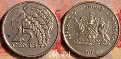 Тринидад и Тобаго 25 центов 2006 года, KM# 32, 403-042