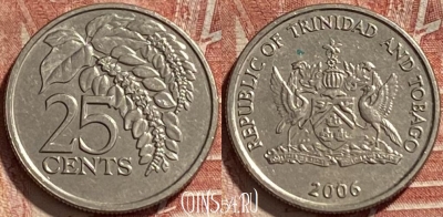 Тринидад и Тобаго 25 центов 2006 года, KM# 32, 463r-582