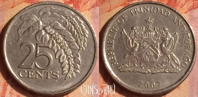 Тринидад и Тобаго 25 центов 2007 года, KM# 32, 103o-132