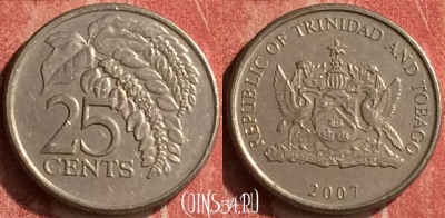 Тринидад и Тобаго 25 центов 2007 года, KM# 32, 362n-021