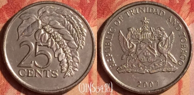 Тринидад и Тобаго 25 центов 2007 года, KM# 32, 436-103