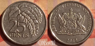 Тринидад и Тобаго 25 центов 2012 года, KM# 32, 319n-061
