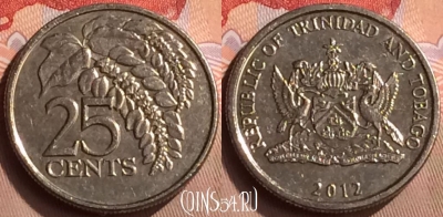 Тринидад и Тобаго 25 центов 2012 года, KM# 32, 423-038