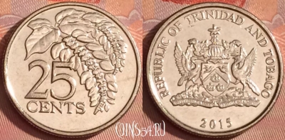 Тринидад и Тобаго 25 центов 2015 года, KM# 32, 332l-068