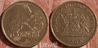 Тринидад и Тобаго 5 центов 2002 г., KM# 30, 485р-010 ♛