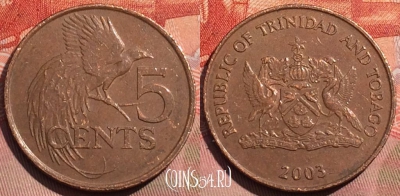 Тринидад и Тобаго 5 центов 2003 года, KM# 30, 267a-010