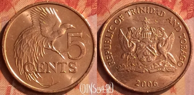 Тринидад и Тобаго 5 центов 2006 года, KM# 30, 061n-119
