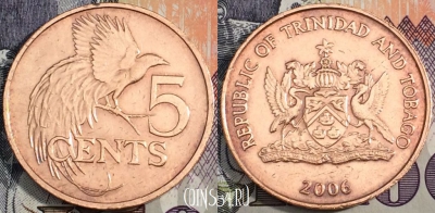 Тринидад и Тобаго 5 центов 2006 года, KM# 30, 112-132