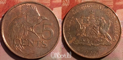 Тринидад и Тобаго 5 центов 2007 года, KM# 30, 251a-034
