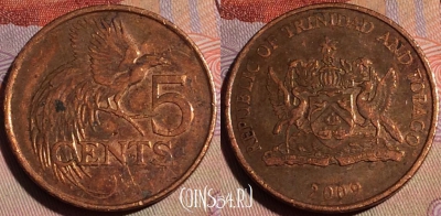 Тринидад и Тобаго 5 центов 2009 года, KM# 30, 146b-088