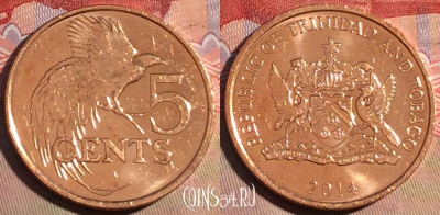 Тринидад и Тобаго 5 центов 2014 года, KM# 30, 219a-116