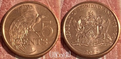 Тринидад и Тобаго 5 центов 2020 года, 425r-099 ♛