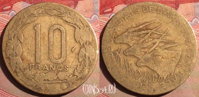 Центральная Африка 10 франков 1975 года, 222a-003