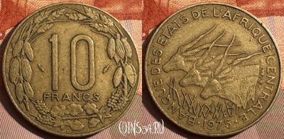 Центральная Африка 10 франков 1975 г., 371s-071 ♛