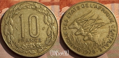 Центральная Африка 10 франков 1978 года, 385s-027 ♛