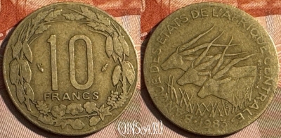 Центральная Африка 10 франков 1983 года, 247s-140