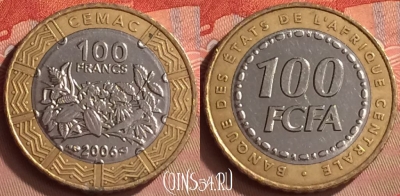 Центральная Африка 100 франков 2006 года, 244m-056