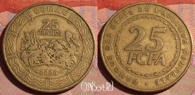 Центральная Африка 25 франков 2006 года, 156c-022