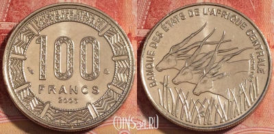 Центральная Африка 100 франков 2003 года, KM# 13, 258-077
