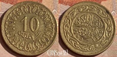 Тунис 10 миллимов 1960 года, KM# 306, 398p-138