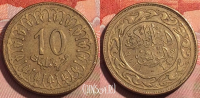 Тунис 10 миллимов 2011 года, KM# 306.1, 264a-106