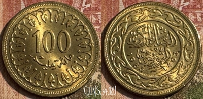 Тунис 100 миллимов 1983 года, KM# 309, 198s-138